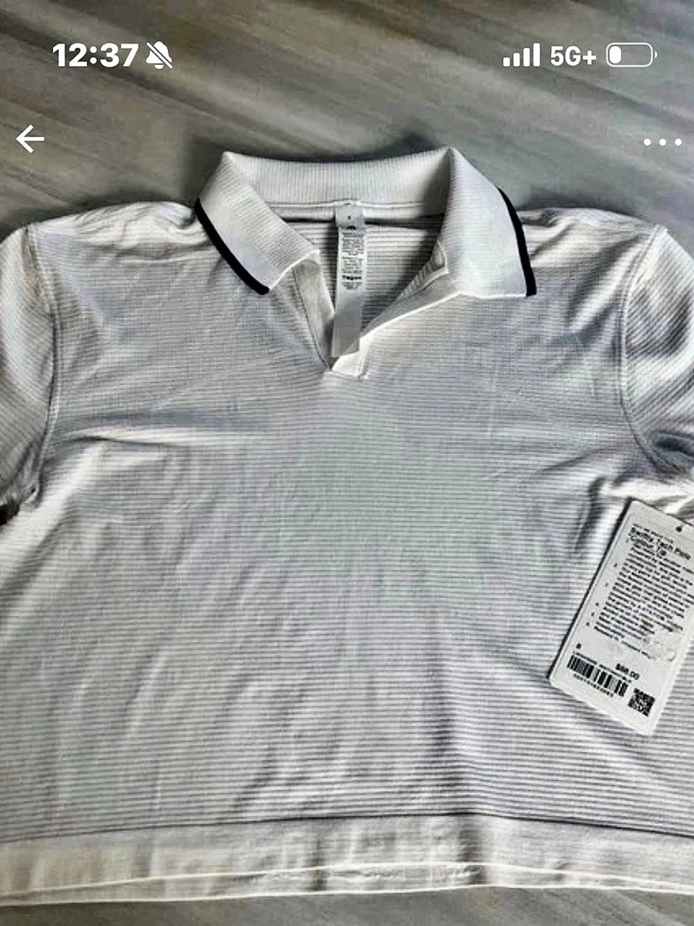 lululemon Swiftly Tech Polo *Colour Tip White Size 8
